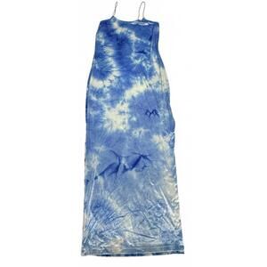Derek Heart Blue and White Tie-Dye Maxi Dress Large